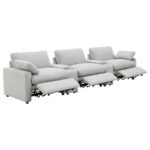 COLLINS 5-PIECE POWER RECLINING HOME THEATER SEATING GREY - Image 3