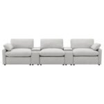COLLINS 5-PIECE POWER RECLINING HOME THEATER SEATING GREY - Image 4