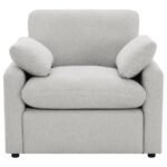 COLLINS UPHOLSTERED POWER RECLINER CHAIR GREY - Image 5