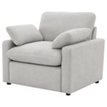 COLLINS UPHOLSTERED POWER RECLINER CHAIR GREY - Image 6