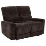 NAVARRO 3-PIECE UPHOLSTERED RECLINING SOFA SET DARK BROWN - Image 6