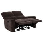 NAVARRO 3-PIECE UPHOLSTERED RECLINING SOFA SET DARK BROWN - Image 7