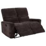 NAVARRO CHENILLE UPHOLSTERED RECLINING LOVESEAT DARK BROWN