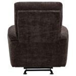 NAVARRO CHENILLE UPHOLSTERED GLIDER RECLINER DARK BROWN - Image 8