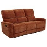 NAVARRO 3-PIECE UPHOLSTERED RECLINING SOFA SET ORANGE - Image 3