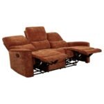 NAVARRO 3-PIECE UPHOLSTERED RECLINING SOFA SET ORANGE - Image 4