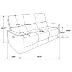 NAVARRO 3-PIECE UPHOLSTERED RECLINING SOFA SET ORANGE - Image 14