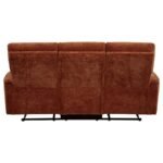 NAVARRO CHENILLE UPHOLSTERED RECLINING SOFA BURNT ORANGE - Image 7