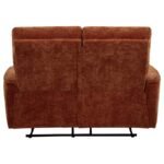 NAVARRO CHENILLE UPHOLSTERED RECLINING LOVESEAT BURNT ORANGE - Image 8