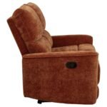 NAVARRO CHENILLE UPHOLSTERED RECLINING LOVESEAT BURNT ORANGE - Image 9