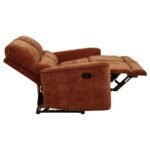 NAVARRO CHENILLE UPHOLSTERED RECLINING LOVESEAT BURNT ORANGE - Image 11