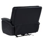 HEWITT LEATHER UPHOLSTERED DUAL POWER RECLINER CHAIR BLACK - Image 6