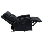 HEWITT LEATHER UPHOLSTERED DUAL POWER RECLINER CHAIR BLACK - Image 7