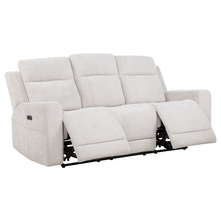 610151P_04x900.jpg KENNETT CHENILLE UPHOLSTERED POWER RECLINING SOFA IVORY - Image 1
