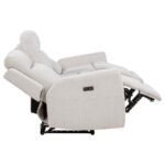 KENNETT CHENILLE UPHOLSTERED POWER RECLINING SOFA IVORY - Image 8