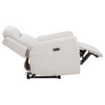 KENNETT CHENILLE UPHOLSTERED POWER RECLINER CHAIR IVORY - Image 8