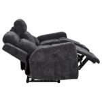 KENNETT 3-PIECE CHENILLE POWER RECLINING SOFA SET DARK GREY - Image 6