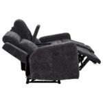 KENNETT 3-PIECE CHENILLE POWER RECLINING SOFA SET DARK GREY - Image 9
