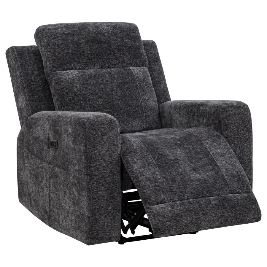 610156P_04x900.jpg KENNETT CHENILLE UPHOLSTERED POWER RECLINER CHAIR DARK GREY - Image 1