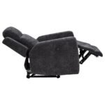 KENNETT CHENILLE UPHOLSTERED POWER RECLINER CHAIR DARK GREY - Image 7