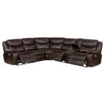SYCAMORE UPHOLSTERED POWER RECLINING SECTIONAL SOFA BROWN