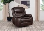 SYCAMORE UPHOLSTERED POWER RECLINER CHAIR DARK BROWN - Image 2