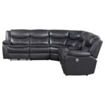 SYCAMORE UPHOLSTERED POWER RECLINING SECTIONAL SOFA GREY - Image 4