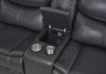 SYCAMORE UPHOLSTERED POWER RECLINING SECTIONAL SOFA GREY - Image 7