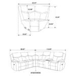 SYCAMORE UPHOLSTERED POWER RECLINING SECTIONAL SOFA GREY - Image 11