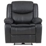 SYCAMORE UPHOLSTERED POWER RECLINER CHAIR DARK GREY - Image 4