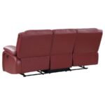 CAMILA UPHOLSTERED MOTION RECLINING SOFA RED - Image 6