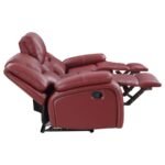 CAMILA UPHOLSTERED MOTION RECLINING SOFA RED - Image 7