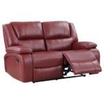 CAMILA UPHOLSTERED MOTION RECLINING LOVESEAT RED - Image 4