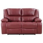 CAMILA UPHOLSTERED MOTION RECLINING LOVESEAT RED - Image 5