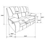 CAMILA UPHOLSTERED MOTION RECLINING LOVESEAT RED - Image 10