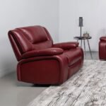 CAMILA UPHOLSTERED GLIDER RECLINER CHAIR RED - Image 2
