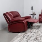 CAMILA UPHOLSTERED GLIDER RECLINER CHAIR RED - Image 3