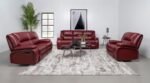 CAMILA UPHOLSTERED GLIDER RECLINER CHAIR RED - Image 11