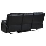 CAMILA UPHOLSTERED MOTION RECLINING SOFA BLACK - Image 6
