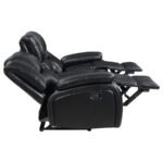 CAMILA UPHOLSTERED MOTION RECLINING SOFA BLACK - Image 7