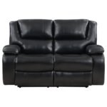 CAMILA UPHOLSTERED MOTION RECLINING LOVESEAT BLACK - Image 5