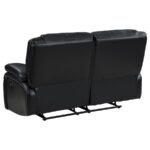 CAMILA UPHOLSTERED MOTION RECLINING LOVESEAT BLACK - Image 6