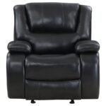 CAMILA UPHOLSTERED GLIDER RECLINER CHAIR BLACK - Image 5