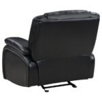 CAMILA UPHOLSTERED GLIDER RECLINER CHAIR BLACK - Image 6