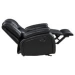 CAMILA UPHOLSTERED GLIDER RECLINER CHAIR BLACK - Image 7