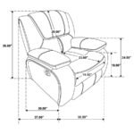CAMILA UPHOLSTERED GLIDER RECLINER CHAIR BLACK - Image 10