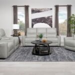 GREENFIELD 3-PIECE POWER RECLINING SOFA SET DOVE GREY