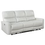 GREENFIELD UPHOLSTERED POWER RECLINING SOFA DOVE GREY