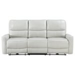 GREENFIELD UPHOLSTERED POWER RECLINING SOFA DOVE GREY - Image 4