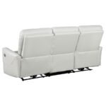 GREENFIELD UPHOLSTERED POWER RECLINING SOFA DOVE GREY - Image 5